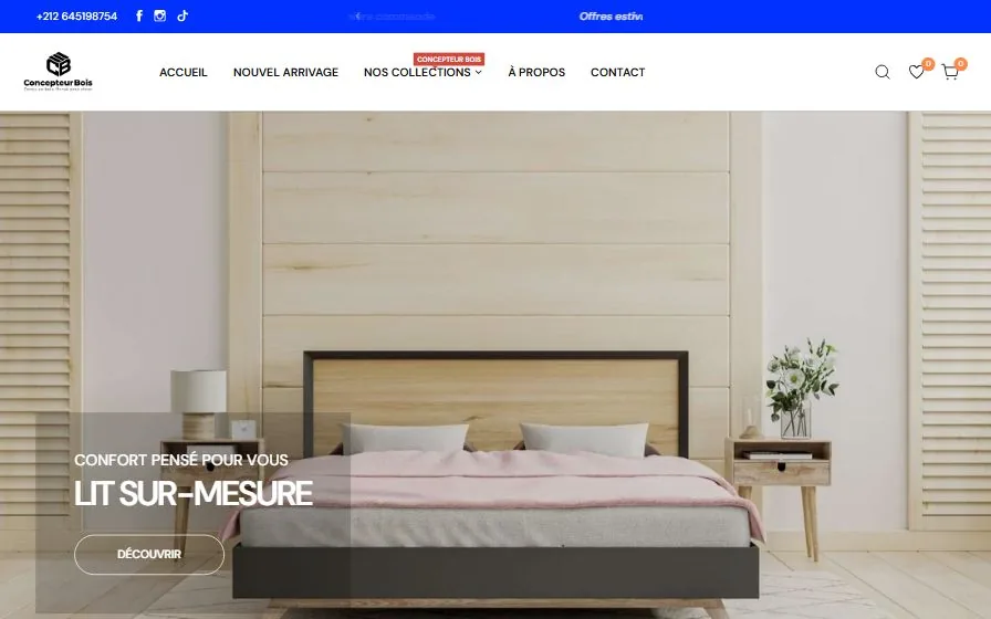 Page d'accueil de Concepteur Bois